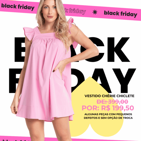 Vestido Chérie Chiclete- BF