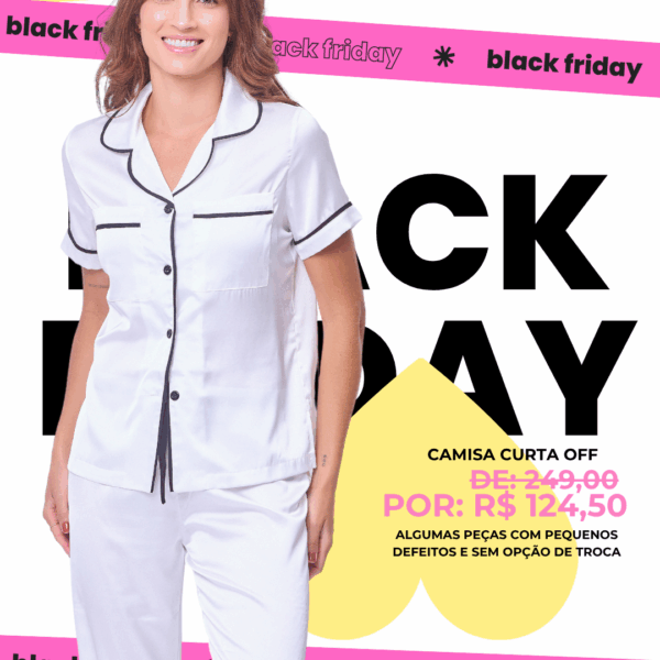 Blusa manga curta Off- BF