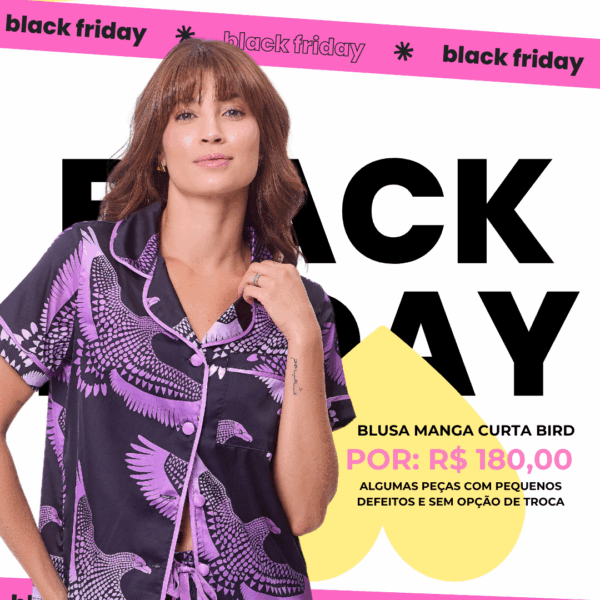 Blusa manga curta- Bird BF