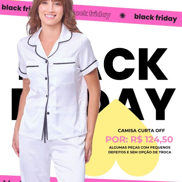 Blusa manga curta Off- BF